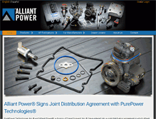 Tablet Screenshot of alliantpower.com
